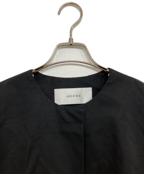 ADORE（アドーア）ADORE (アドーア) ライトグログランジャケット ブラック サイズ:38の古着・服飾アイテム