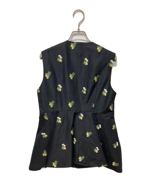 LOEFF（ロエフ）LOEFF (ロエフ) レモン ジャガード ベスト ブラック サイズ:Freeの古着・服飾アイテム