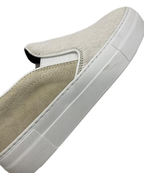 PELLICO SUNNY（ペリーコサニー）PELLICO SUNNY (ペリーコサニー) ハラコ×スウェードスリッポン アイボリー サイズ:36の古着・服飾アイテム