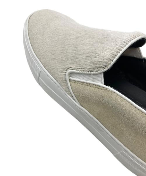 PELLICO SUNNY（ペリーコサニー）PELLICO SUNNY (ペリーコサニー) ハラコ×スウェードスリッポン アイボリー サイズ:36の古着・服飾アイテム