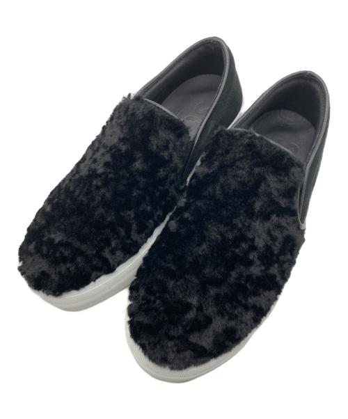 PELLICO SUNNY（ペリーコサニー）PELLICO SUNNY (ペリーコサニー) ファースエード スリッポン ブラック サイズ:36の古着・服飾アイテム