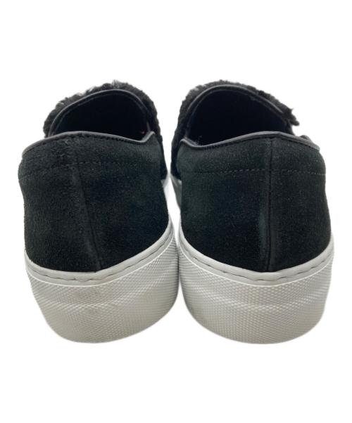 PELLICO SUNNY（ペリーコサニー）PELLICO SUNNY (ペリーコサニー) ファースエード スリッポン ブラック サイズ:36の古着・服飾アイテム