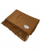 JOHNSTONS OF ELGINジョンストンズオブエルガン）の古着「カシミヤ大判ストール」｜ブラウン