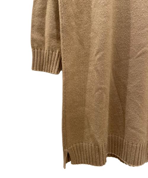 HERMES（エルメス）HERMES (エルメス) Hロゴ金具カシミヤニットワンピース キャメル サイズ:34の古着・服飾アイテム