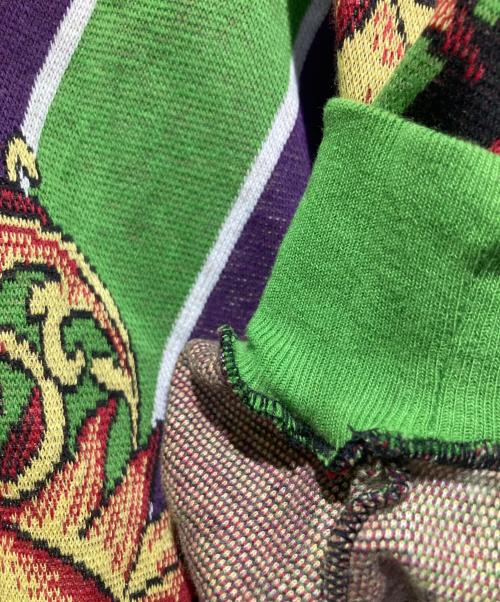 VERSACE JEANS COUTURE（ヴェルサーチ ジーンズクチュール）VERSACE JEANS COUTURE (ヴェルサーチ ジーンズクチュール) ニット グリーン サイズ:Ｌの古着・服飾アイテム