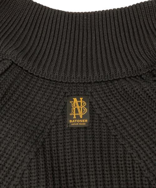 BATONER（バトナ―）BATONER (バトナ―) SIGNATURE DRIVERS KNIT ブラック サイズ:1の古着・服飾アイテム