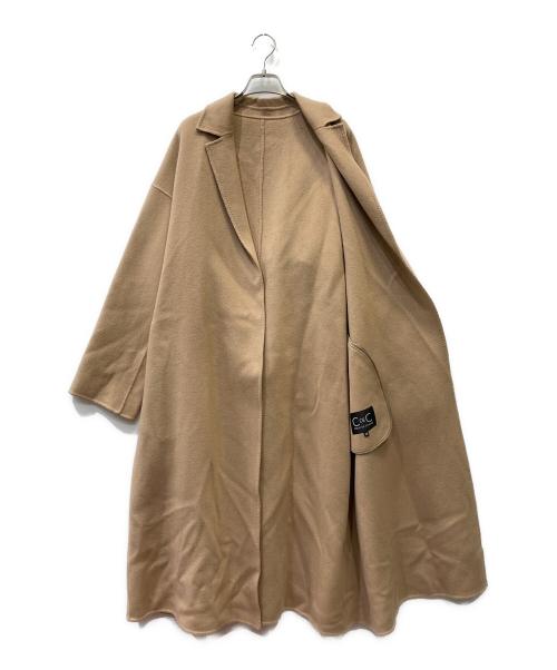 COUP DE CHANCE（クードシャンス）COUP DE CHANCE (クードシャンス) カシミヤ100%リバーコート ベージュ サイズ:M 未使用品の古着・服飾アイテム