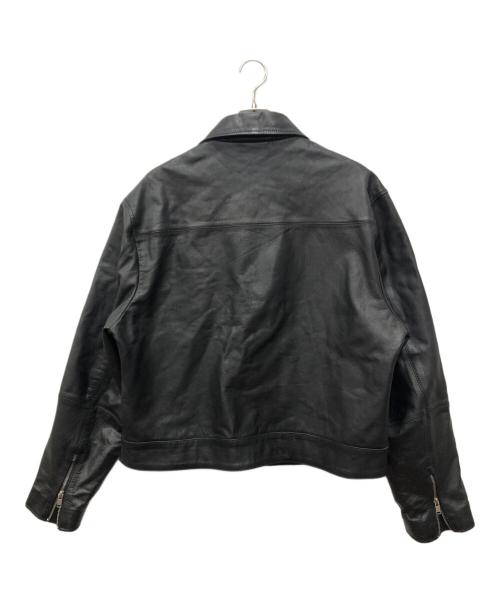 ZARA（ザラ）ZARA (ザラ) レザージャケット ボクシーフィット ブラック サイズ:ＸＬの古着・服飾アイテム