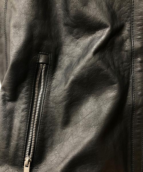 ZARA（ザラ）ZARA (ザラ) レザージャケット ボクシーフィット ブラック サイズ:ＸＬの古着・服飾アイテム