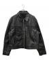 ZARA（ザラ）の古着「レザージャケット ボクシーフィット」｜ブラック
