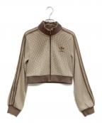 adidasアディダス）の古着「CROP TRACK TOP」｜ブラウン