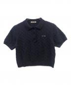 THE TOEザ・トゥー）の古着「Herald Short Sleeve Polo Knit」｜ネイビー