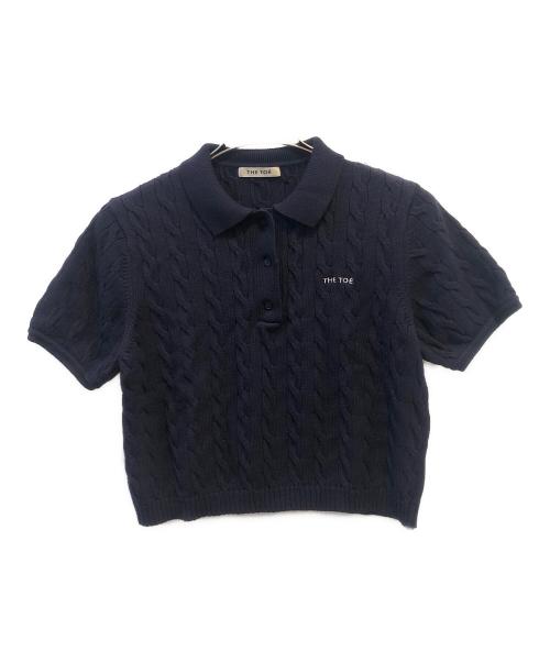 THE TOE（ザ・トゥー）THE TOE (ザ・トゥー) Herald Short Sleeve Polo Knit ネイビー サイズ:Mの古着・服飾アイテム