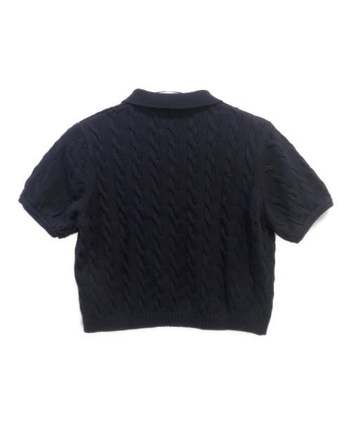 THE TOE（ザ・トゥー）THE TOE (ザ・トゥー) Herald Short Sleeve Polo Knit ネイビー サイズ:Mの古着・服飾アイテム