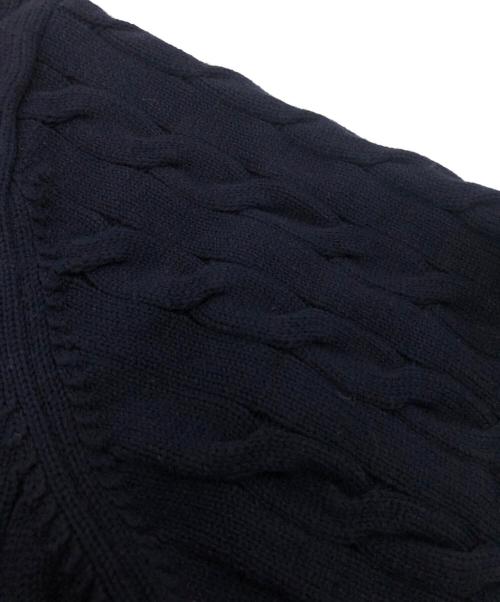 THE TOE（ザ・トゥー）THE TOE (ザ・トゥー) Herald Short Sleeve Polo Knit ネイビー サイズ:Mの古着・服飾アイテム