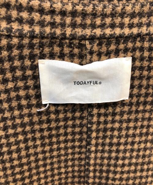TODAYFUL（トゥデイフル）TODAYFUL (トゥデイフル) Over Check Coat ブラウン サイズ:36の古着・服飾アイテム