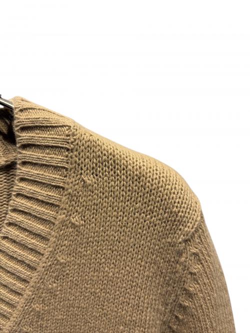 PRADA（プラダ）PRADA (プラダ) ウールカシミヤVネックカーディガン ベージュ サイズ:38の古着・服飾アイテム