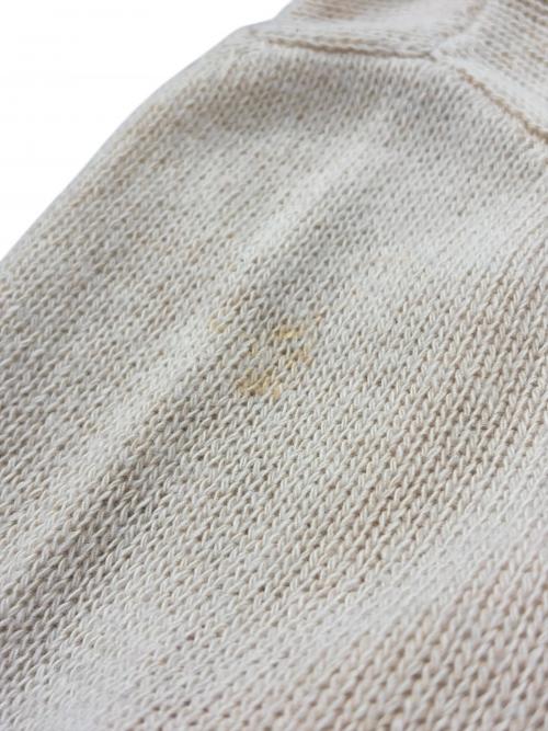 PRADA（プラダ）PRADA (プラダ) ウールカシミヤVネックカーディガン ベージュ×ピンク サイズ:38の古着・服飾アイテム