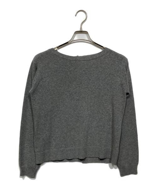PRADA（プラダ）PRADA (プラダ) バックボタン ウールカシミヤニット グレー サイズ:40の古着・服飾アイテム