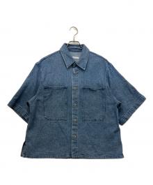 GALERIE VIE（ギャルリーヴィー）の古着「ハイツイストデニム オーバーシャツ」｜ブルー