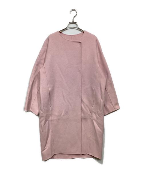 TOMORROW LAND（トゥモローランド）TOMORROW LAND (トゥモローランド) リバーメルトン コクーンコート ピンク サイズ:40の古着・服飾アイテム