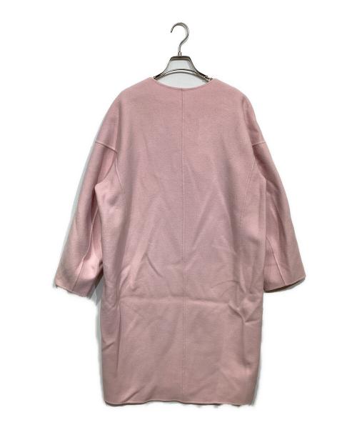 TOMORROW LAND（トゥモローランド）TOMORROW LAND (トゥモローランド) リバーメルトン コクーンコート ピンク サイズ:40の古着・服飾アイテム