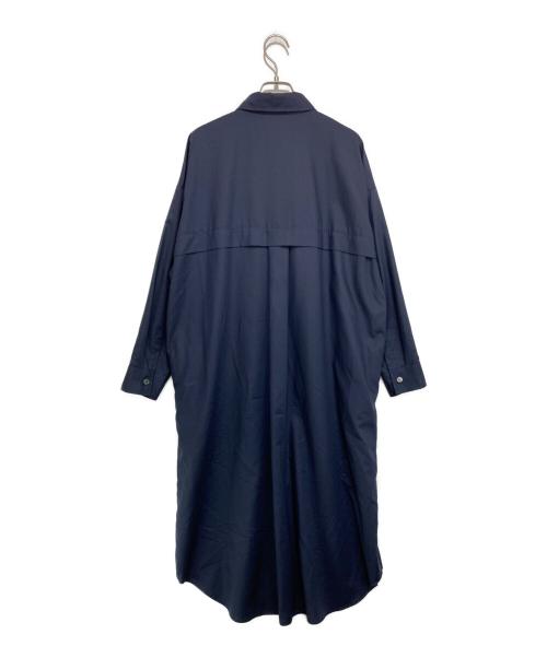 BARNEYS NEWYORK（バーニーズ・ニューヨーク）BARNEYS NEWYORK (バーニーズ・ニューヨーク) ロングスリーブシャツワンピース ネイビー サイズ:Fの古着・服飾アイテム