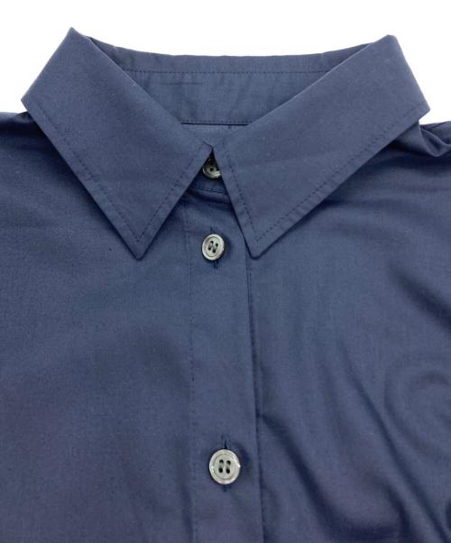 BARNEYS NEWYORK（バーニーズ・ニューヨーク）BARNEYS NEWYORK (バーニーズ・ニューヨーク) ロングスリーブシャツワンピース ネイビー サイズ:Fの古着・服飾アイテム
