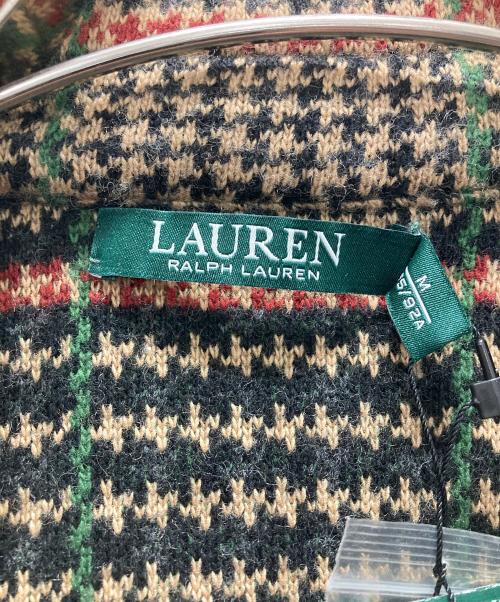 LAUREN RALPH LAUREN（ローレンラルフローレン）LAUREN RALPH LAUREN (ローレンラルフローレン) 金釦チェックテーラードジャケット ブラウン サイズ:M 未使用品の古着・服飾アイテム