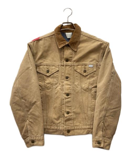 CarHartt（カーハート）CarHartt (カーハート) 襟切替ダック地トラッカージャケット ベージュ サイズ:下記参照の古着・服飾アイテム