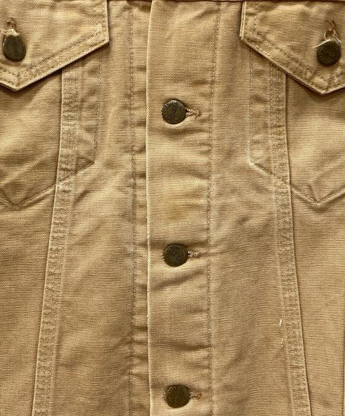 CarHartt（カーハート）CarHartt (カーハート) 襟切替ダック地トラッカージャケット ベージュ サイズ:下記参照の古着・服飾アイテム