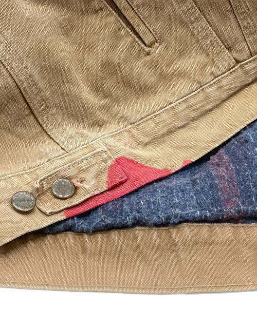 CarHartt（カーハート）CarHartt (カーハート) 襟切替ダック地トラッカージャケット ベージュ サイズ:下記参照の古着・服飾アイテム