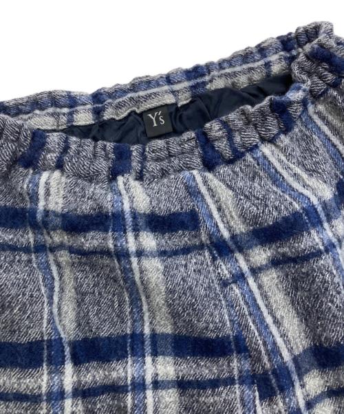 Y's（ワイズ）Y's (ワイズ) ウールリネン サルエルパンツ ネイビー×グレー サイズ:2の古着・服飾アイテム