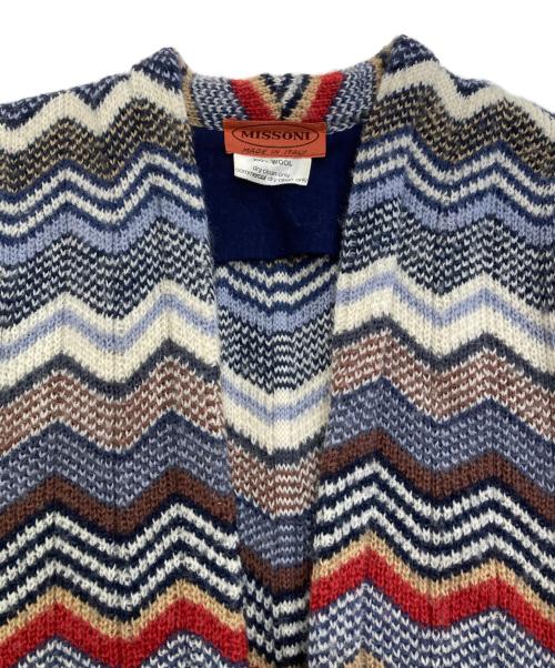 missoni（ミッソーニ）MISSONI (ミッソーニ) ウールカーディガン　イタリア製 マルチカラー サイズ:38の古着・服飾アイテム