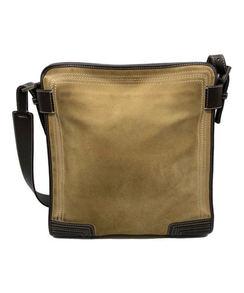 LOEWE（ロエベ）LOEWE (ロエベ) アナグラム スウェードショルダーバッグ ベージュの古着・服飾アイテム