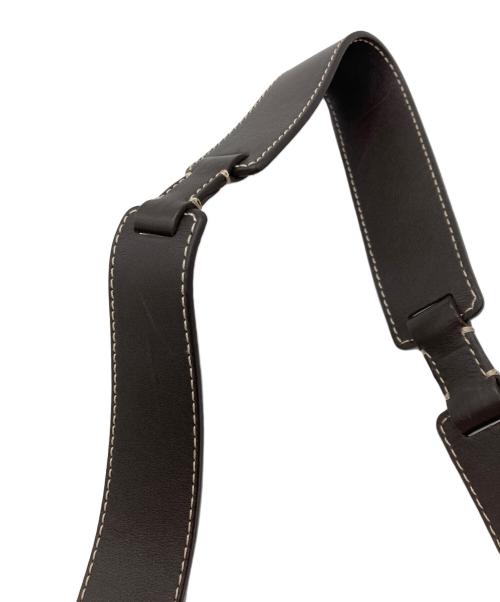 LOEWE（ロエベ）LOEWE (ロエベ) アナグラム スウェードショルダーバッグ ベージュの古着・服飾アイテム