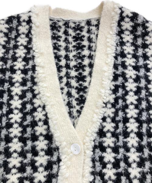 Gypsohila（ジプソフィア）Gypsohila (ジプソフィア) Fleur Cardigan　GPG-520 ブラック×ホワイト サイズ:Freeの古着・服飾アイテム
