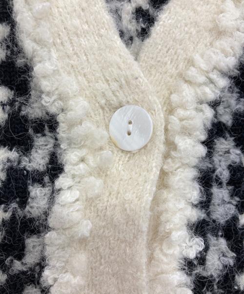 Gypsohila（ジプソフィア）Gypsohila (ジプソフィア) Fleur Cardigan　GPG-520 ブラック×ホワイト サイズ:Freeの古着・服飾アイテム