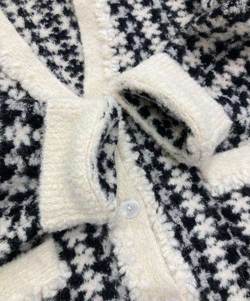 Gypsohila（ジプソフィア）Gypsohila (ジプソフィア) Fleur Cardigan　GPG-520 ブラック×ホワイト サイズ:Freeの古着・服飾アイテム