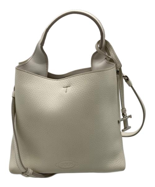 TOD'S（トッズ）TOD'S (トッズ) Tタイムレス ミニ 2WAY トートバッグ アイボリー サイズ:-の古着・服飾アイテム