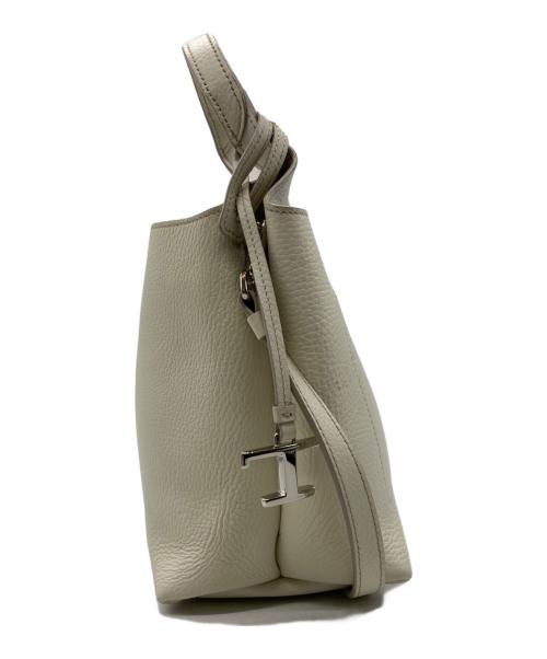 TOD'S（トッズ）TOD'S (トッズ) Tタイムレス ミニ 2WAY トートバッグ アイボリー サイズ:-の古着・服飾アイテム