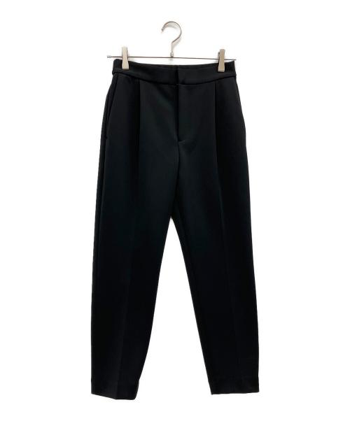 UNITED ARROWS（ユナイテッドアローズ）UNITED ARROWS (ユナイテッドアローズ) SPONGY タック テーパードパンツ ブラック サイズ:36の古着・服飾アイテム