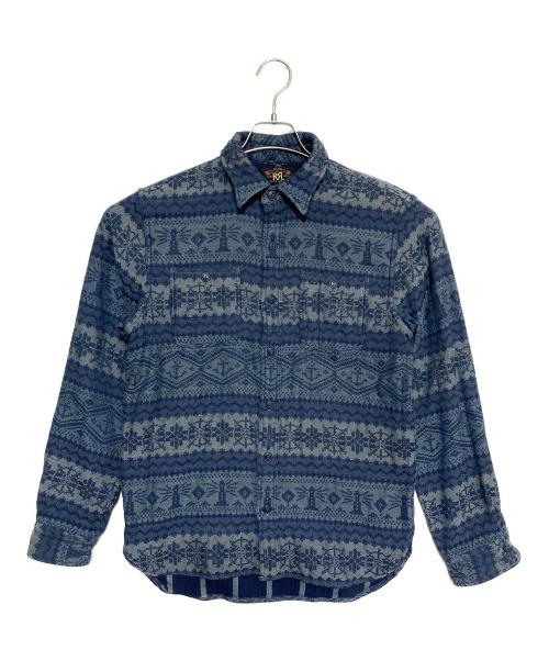 RRL（ダブルアールエル）RRL (ダブルアールエル) ノルディック柄長袖シャツ インディゴ サイズ:Sの古着・服飾アイテム