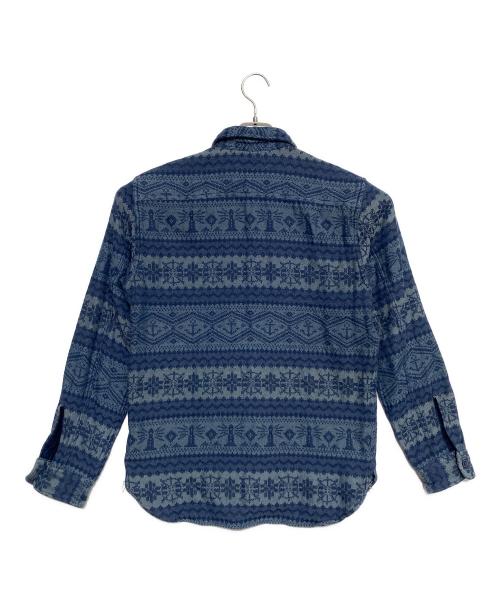 RRL（ダブルアールエル）RRL (ダブルアールエル) ノルディック柄長袖シャツ インディゴ サイズ:Sの古着・服飾アイテム