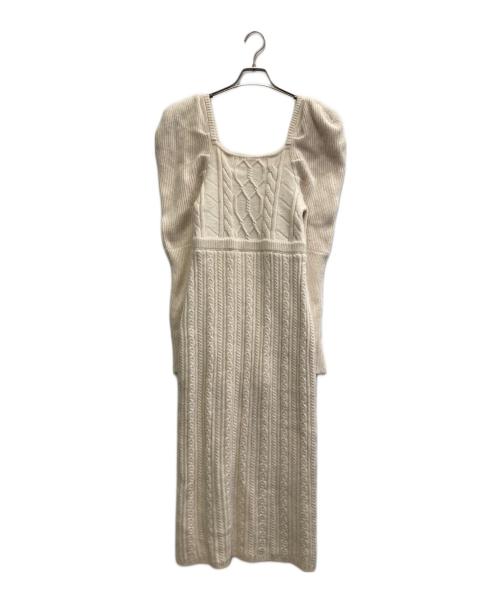 HER LIP TO（ハーリップトゥ）HER LIP TO (ハーリップトゥ) Bambina Cable Knit Dress アイボリー サイズ:Sの古着・服飾アイテム