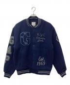 GAPギャップ）の古着「ワッペンウールスタジャン」｜ネイビー