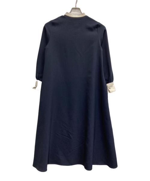 SHIPS any（シップスエニィ）SHIPS any (シップスエニィ) ダブルクロス Aライン シャツワンピース ネイビー サイズ:FREEの古着・服飾アイテム