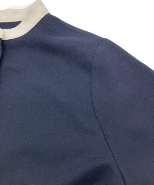 SHIPS any（シップスエニィ）SHIPS any (シップスエニィ) ダブルクロス Aライン シャツワンピース ネイビー サイズ:FREEの古着・服飾アイテム