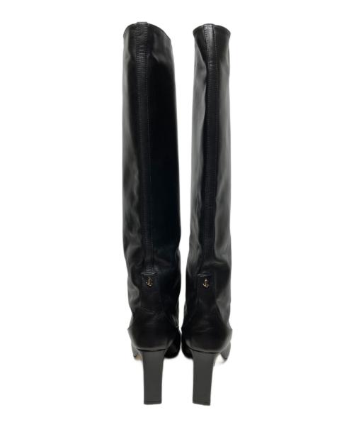 JIMMY CHOO（ジミーチュウ）JIMMY CHOO (ジミーチュウ) MAHESA 85 ロングブーツ ブラック サイズ:37の古着・服飾アイテム