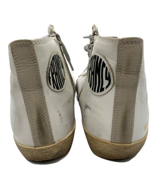 FRANCY GOLDEN GOOSE（FRANCY GOLDEN GOOSE）FRANCY GOLDEN GOOSE (FRANCY GOLDEN GOOSE) ダメージ加工ハイカットスニーカー　ビンテージ仕上げ ホワイト サイズ:38の古着・服飾アイテム